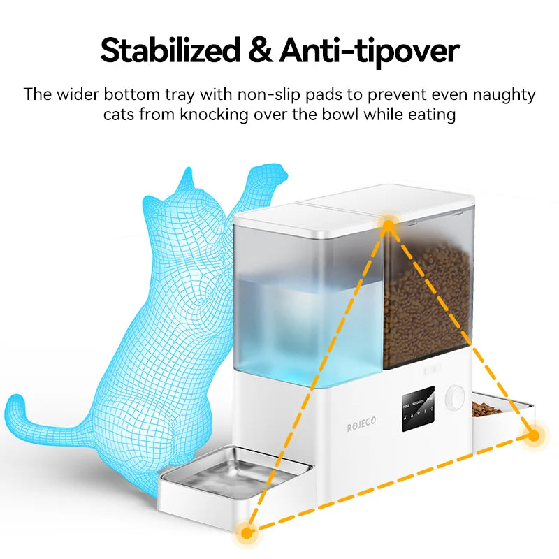 8.5L Automatic Pet Feeder Water Fountain WIFI APP Remote Control Smart Dog 5L Food Dispenser 3.5L Gravity Water Drinker 