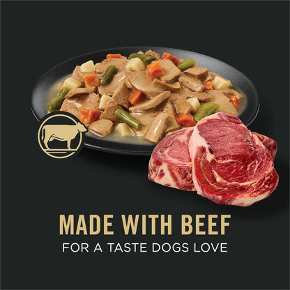 Complete Essentials, Beef and Vegetables Entree in Wet Dog Food Gravy - (Pack of 12) 13 Oz. Cans