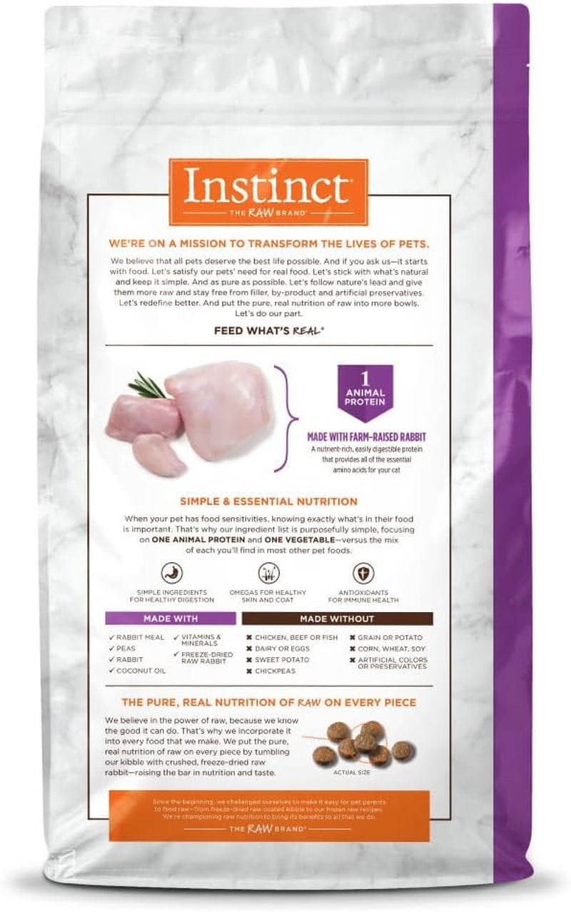 Limited Ingredient Diet, Natural Dry Cat Food, Grain Free Recipe - Real Rabbit, 4.5 Lb. Bag