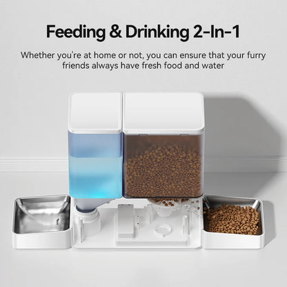 8.5L Automatic Pet Feeder Water Fountain WIFI APP Remote Control Smart Dog 5L Food Dispenser 3.5L Gravity Water Drinker ﻿