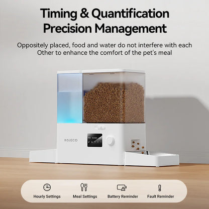 8.5L Automatic Pet Feeder Water Fountain WIFI APP Remote Control Smart Dog 5L Food Dispenser 3.5L Gravity Water Drinker ﻿