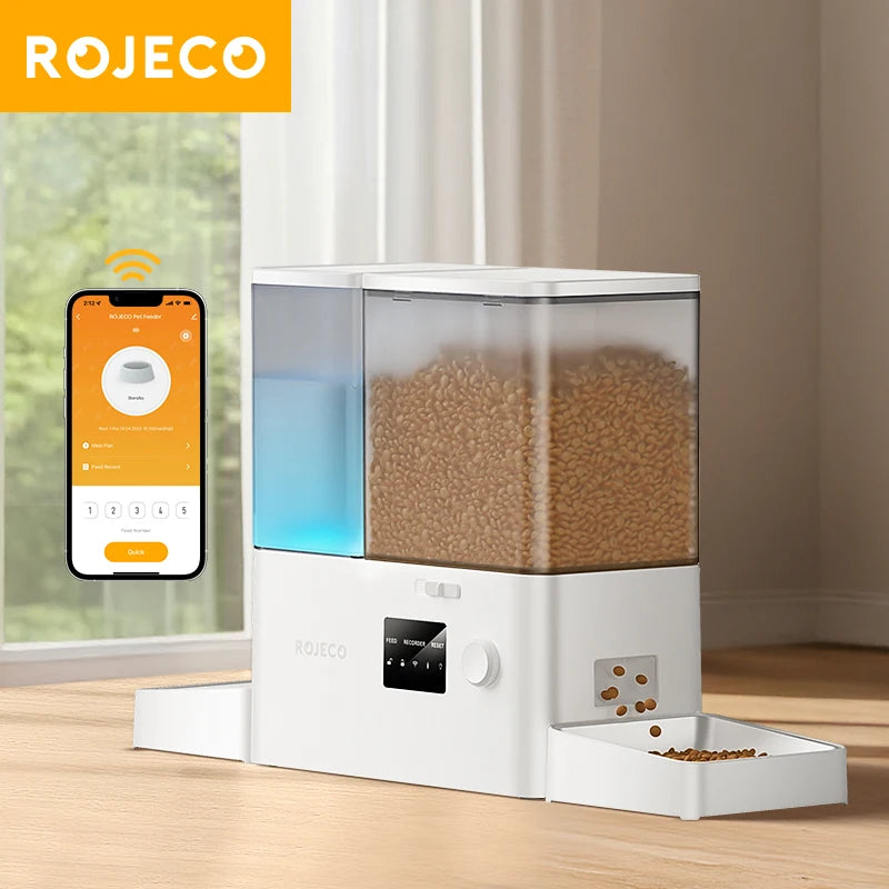 8.5L Automatic Pet Feeder Water Fountain WIFI APP Remote Control Smart Dog 5L Food Dispenser 3.5L Gravity Water Drinker ﻿