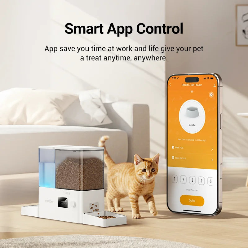 8.5L Automatic Pet Feeder Water Fountain WIFI APP Remote Control Smart Dog 5L Food Dispenser 3.5L Gravity Water Drinker ﻿