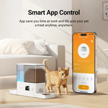 8.5L Automatic Pet Feeder Water Fountain WIFI APP Remote Control Smart Dog 5L Food Dispenser 3.5L Gravity Water Drinker ﻿
