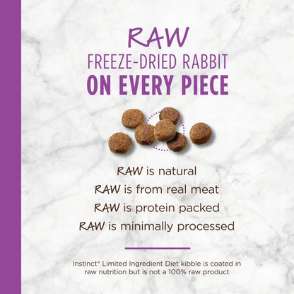 Limited Ingredient Diet, Natural Dry Cat Food, Grain Free Recipe - Real Rabbit, 4.5 Lb. Bag